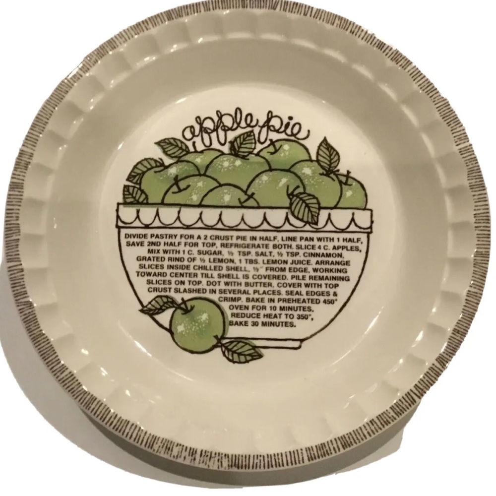 Apple Pie Baking Dish Royal China Jeanette 9” Ceramic